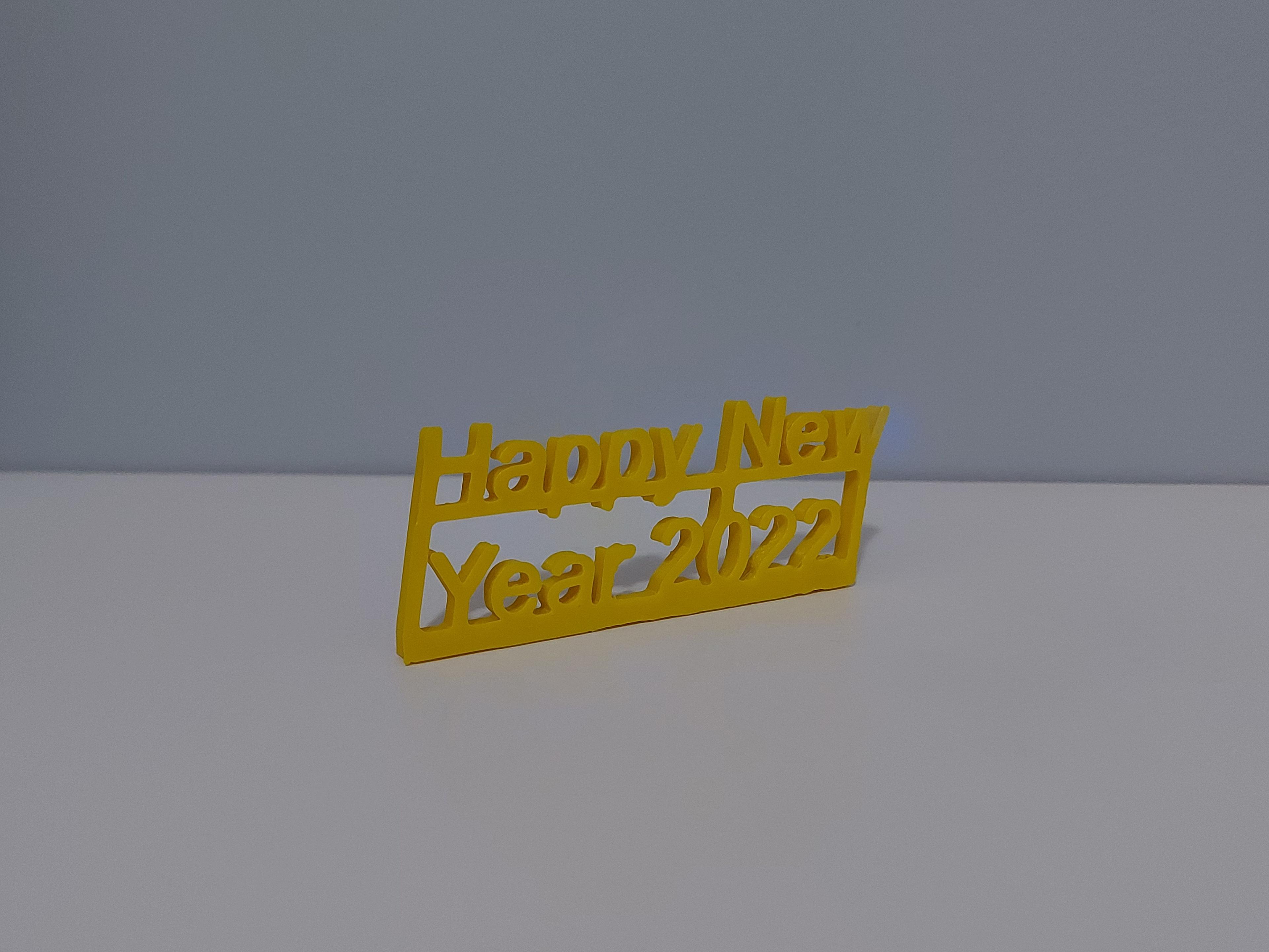 Happy New Year 2022 3D PRINT MODEL 3d model