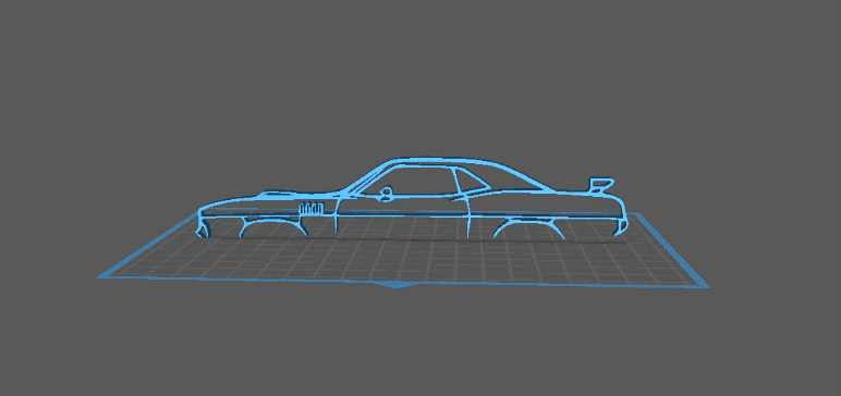 Plymouth - Cuda Wall Art 3d model
