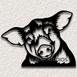 pig wall art piggy wall decor farmhouse decoration 3d model