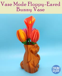 Floppy-Eared Bunny Spiral Vasemode Vase 3d model