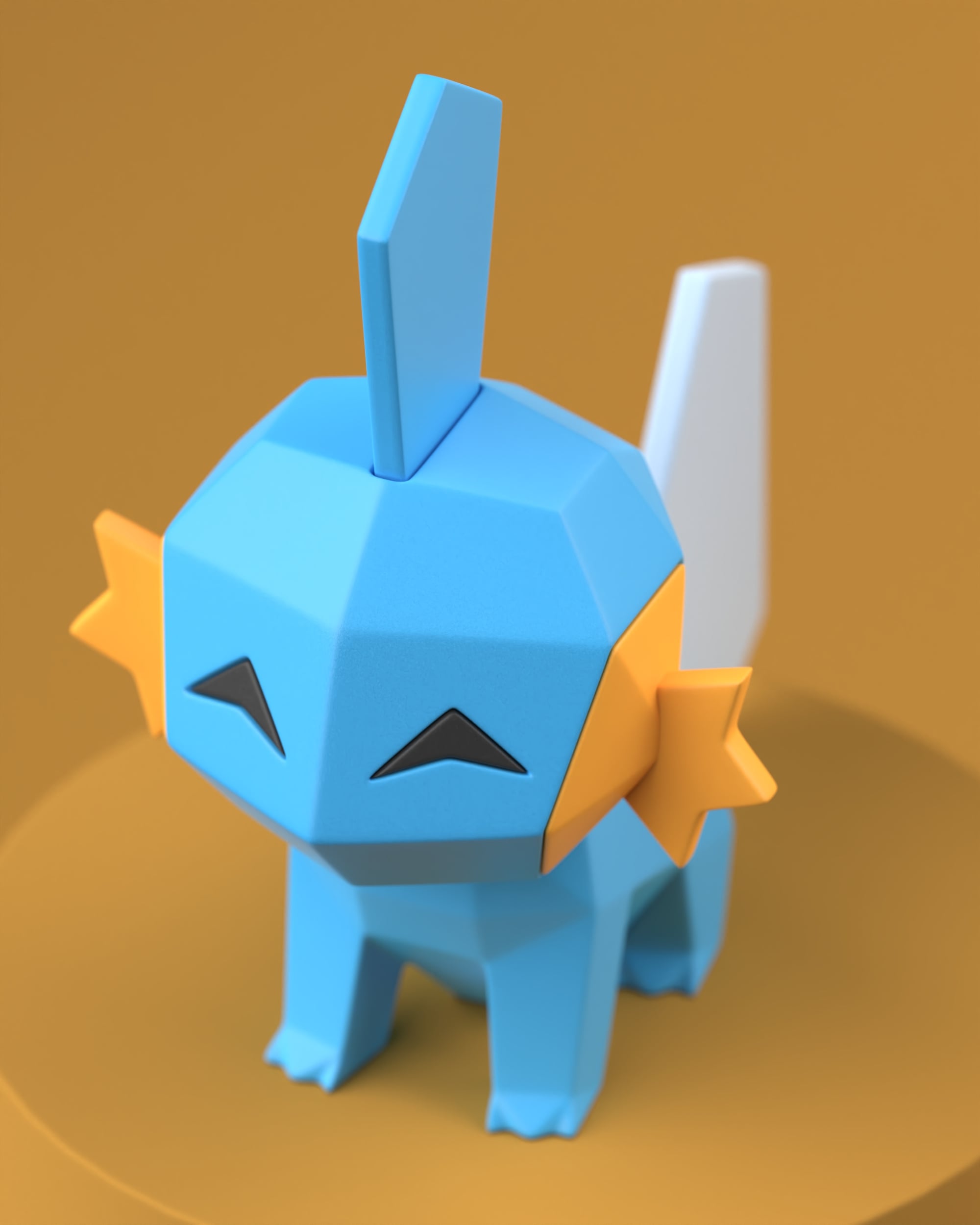Low-poly Mudkip 3d model