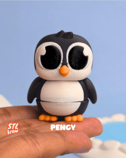 Flexi articulated penguin - Standing pose 3d model