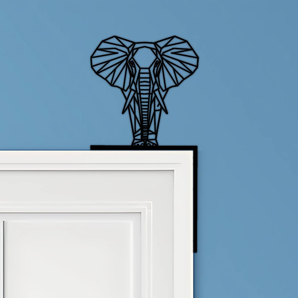 Elephant Door Corner Decor 3d model