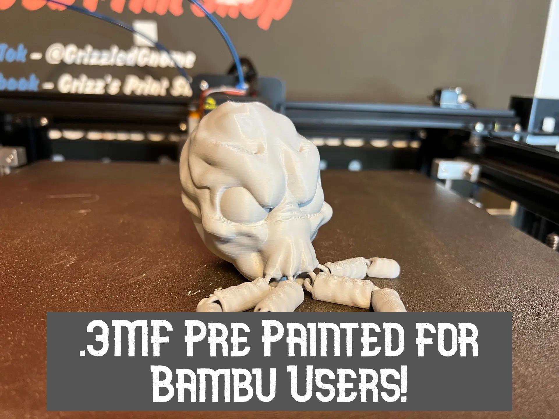 Articulating Baby Mind Flayer - .3mf for bambu users! - Print in place! 3d model