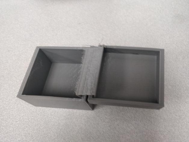 Print in Place storage, coin, paperclip Box with Flip open Top D-Ring - TinkerCad Designed 3d model