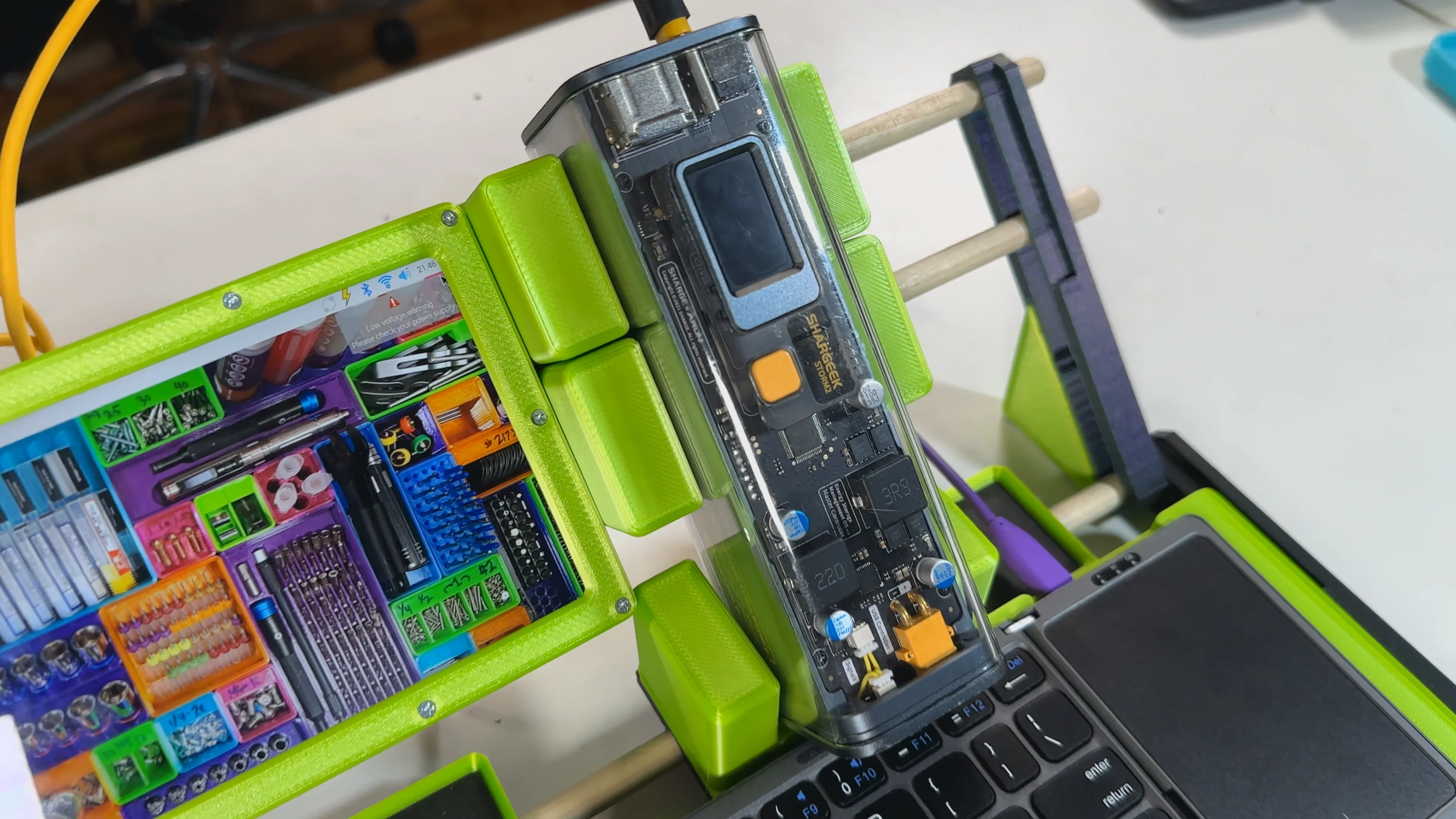 Shargeek USB Power Bank Gridfinity Cradle 3d model