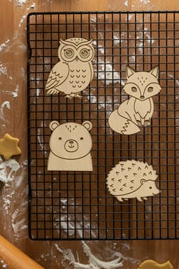 Animal Set Cookie Cutter, Biscuit Cutter 3d model