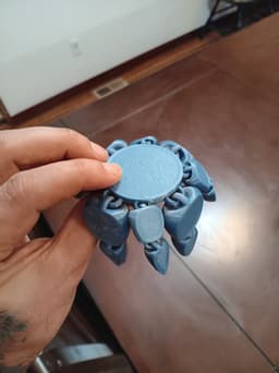Smiling Sun - flexi fidget toy - print in place 3d model