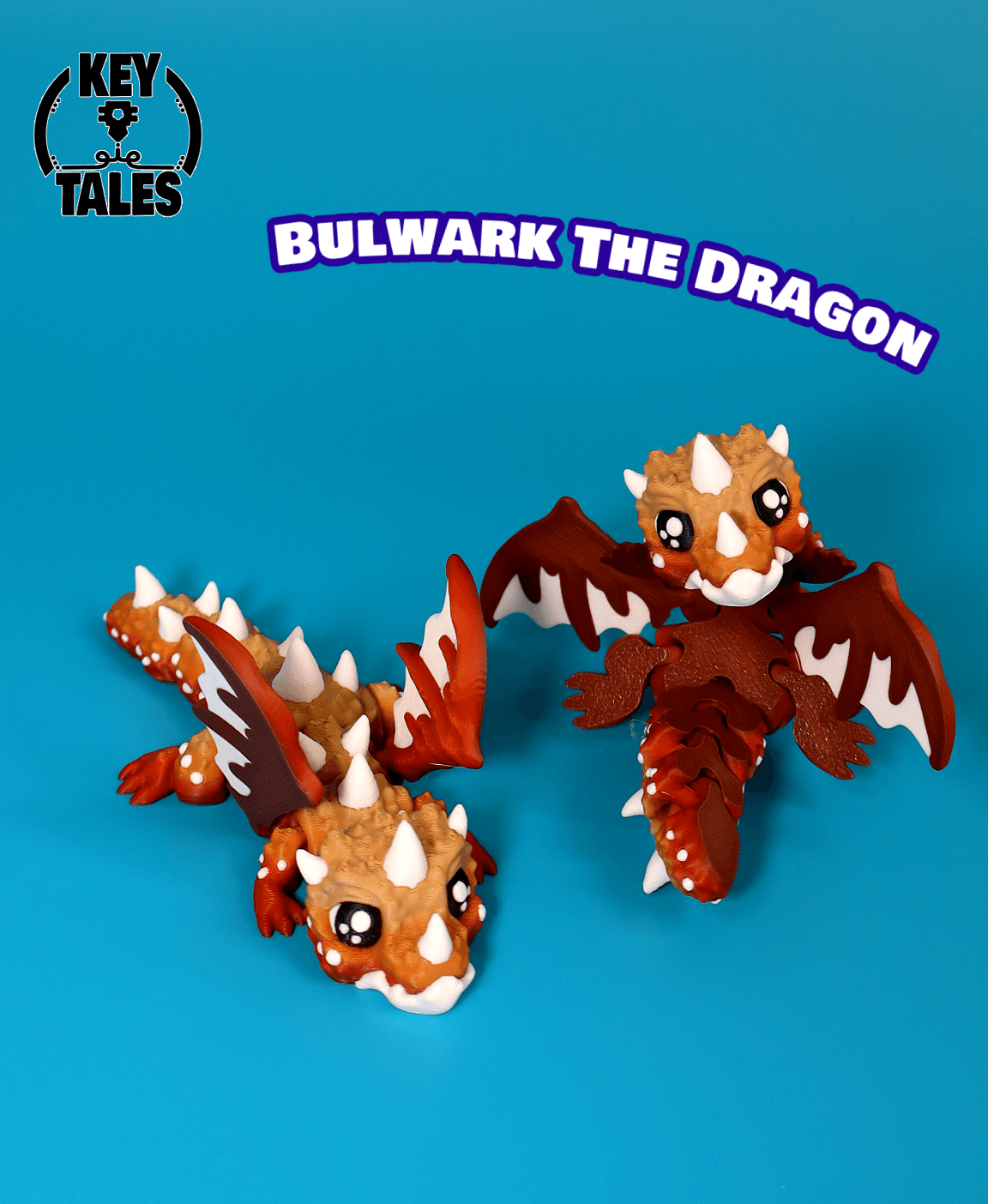 Bulwark The Dragon, articulated, keychain 3d model