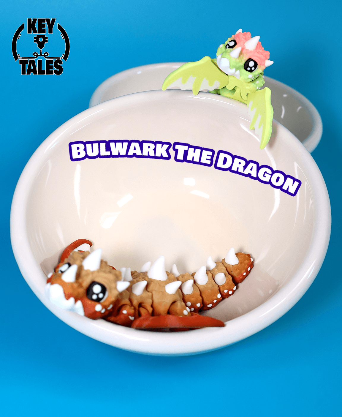 Bulwark The Dragon, articulated, keychain 3d model
