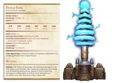Tesla Coil - Dr Frankensteins Monster - PRESUPPORTED - Illustrated and Stats - 32mm scale 3d model