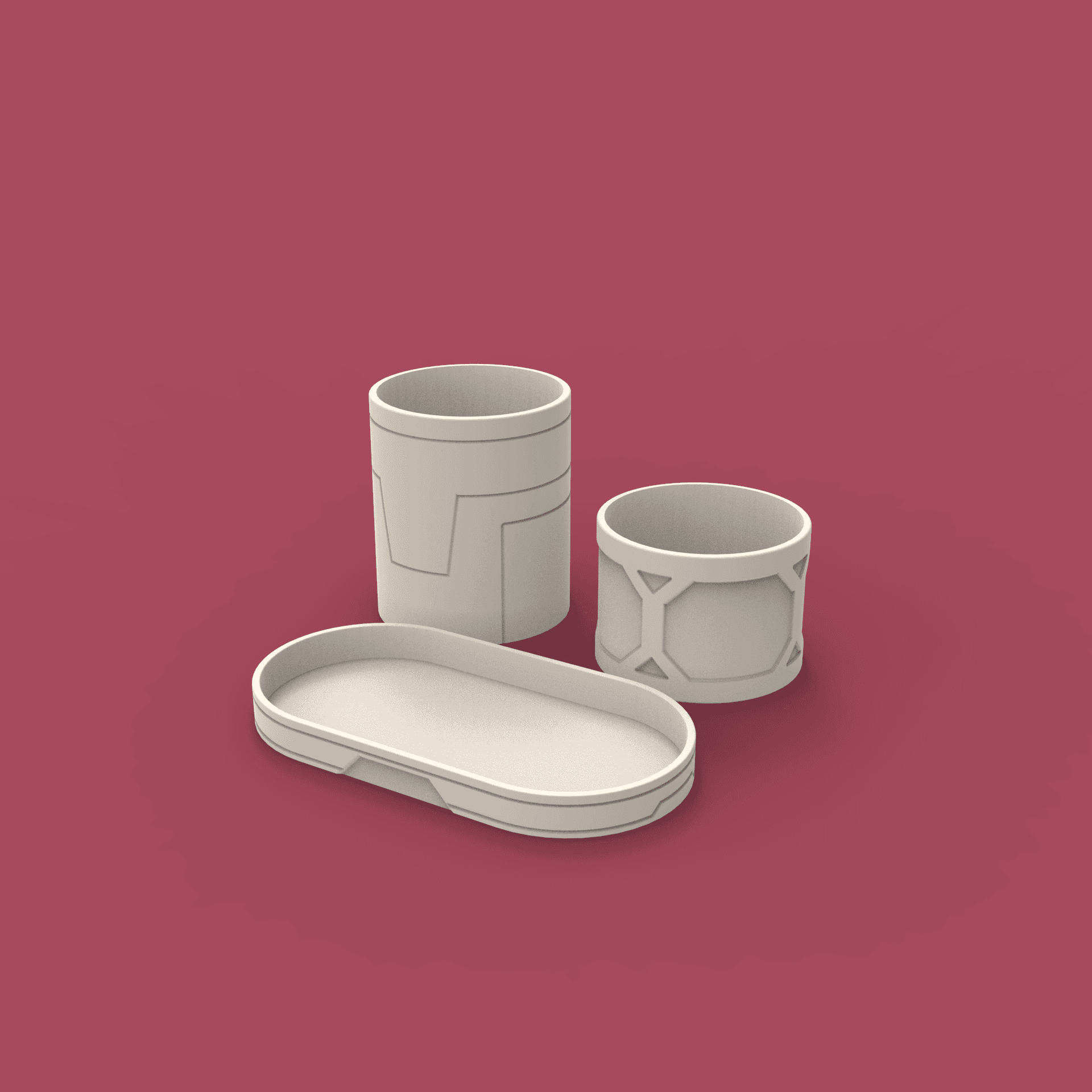 Sci-Fi table organizer 3d model