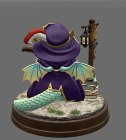 Mystic Bard Dragon STL File for 3D Printing 3d model