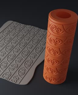 Texture Rollers Renaissance wide Vol.3 (7-9) 3d model