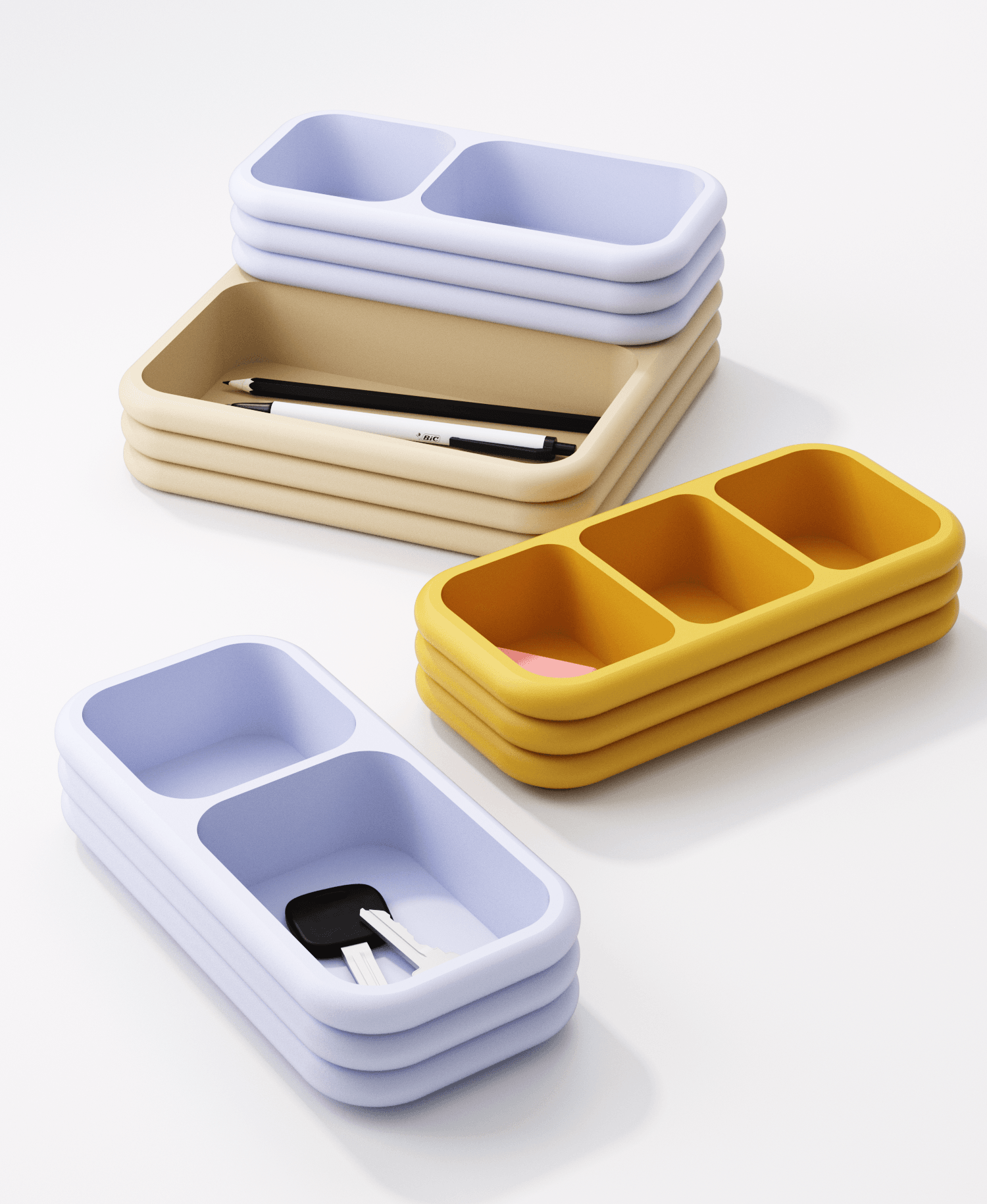 Modular Desk Tray Type 1 3d model