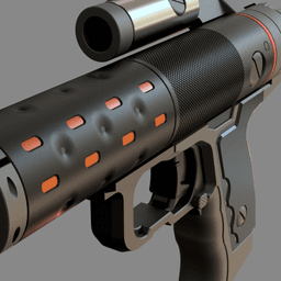 A-22B Chao Smart Pistol | Cyberpunk 2077 | 3D printable replica 3d model