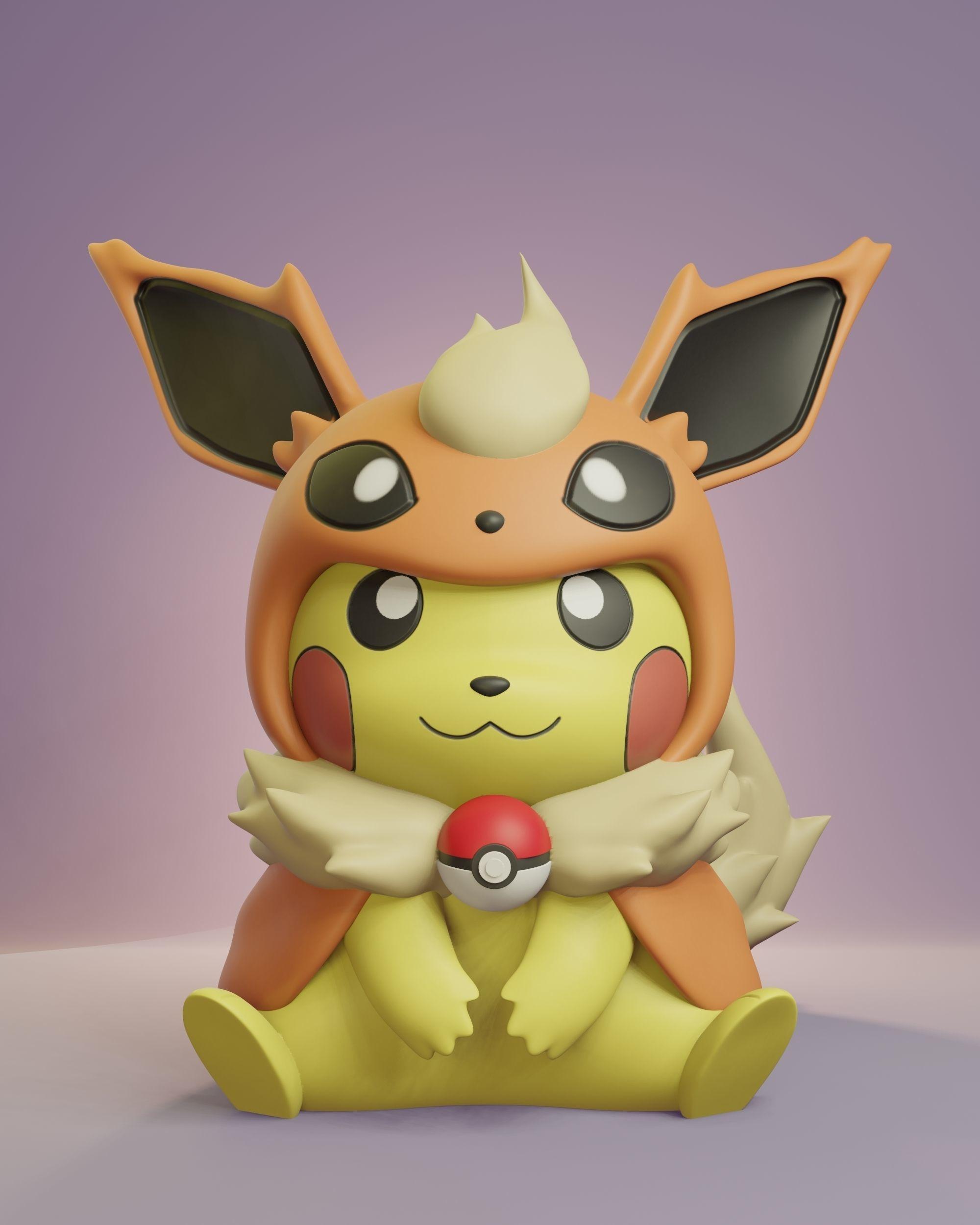 Cosplay Pikachu - Flareon 3d model