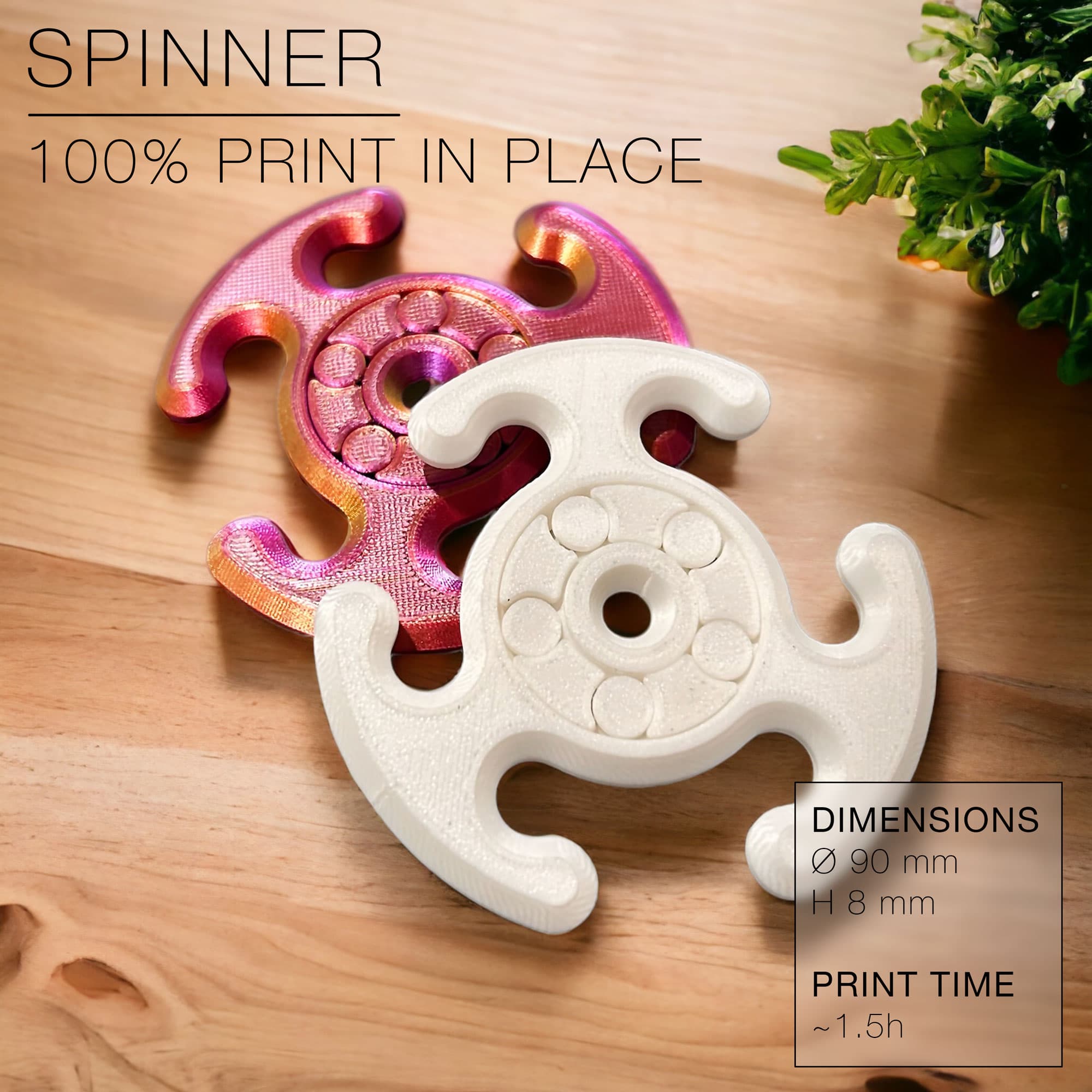 SPINNER | Print-in-place fidget hand spinner 3d model