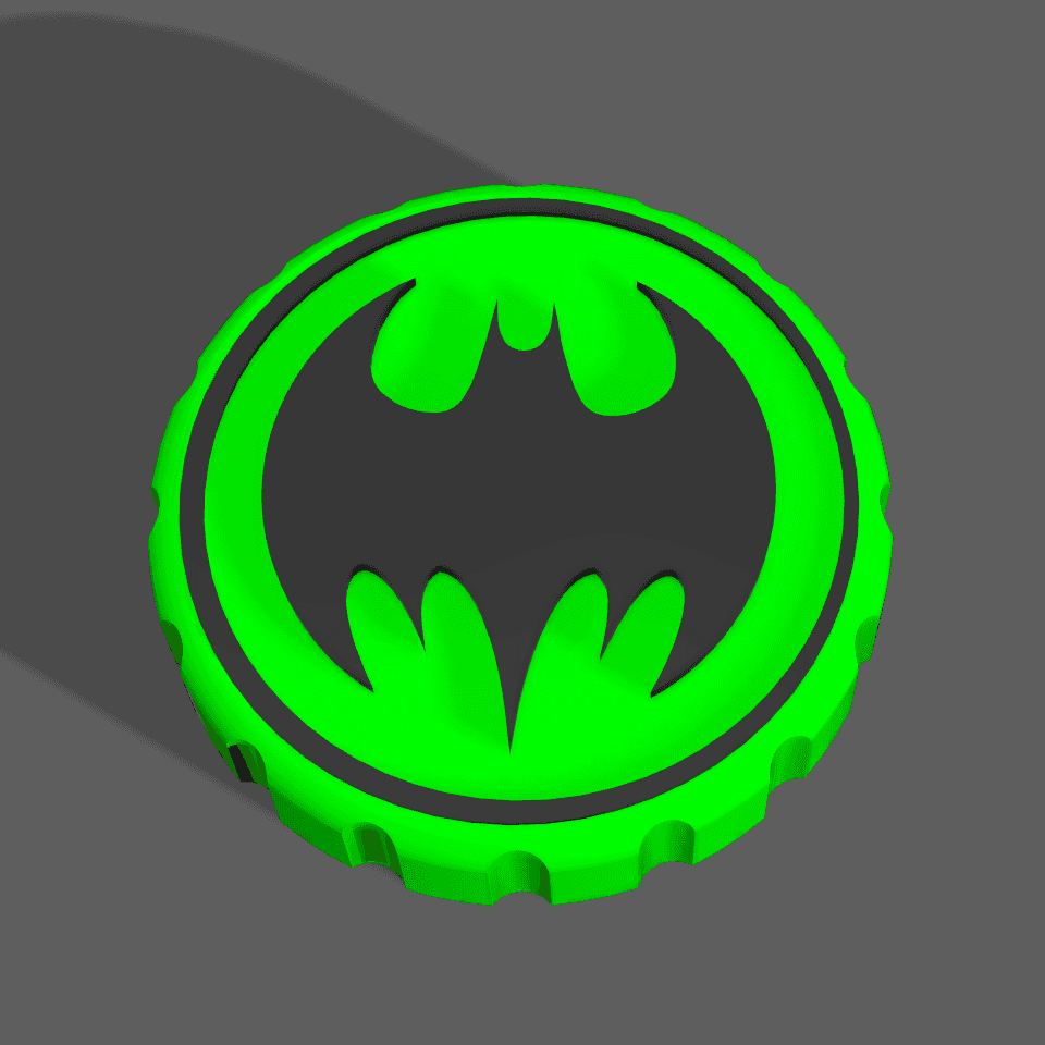 Batman - Stash Jar Lid 3d model