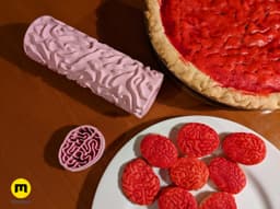 Brain Texture Roller Cookie Cutter 3d model