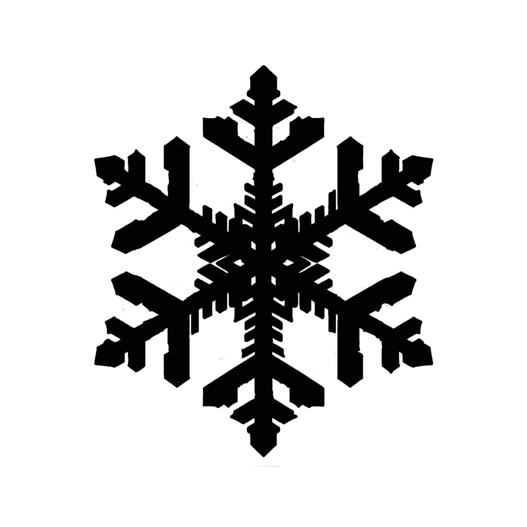 Leather Stamp 75mm Snowflake 5 3d model