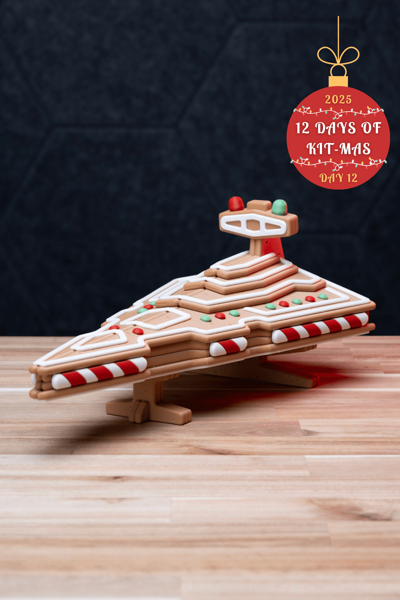 Gingerbread Star Destroyer - Star Wars Christmas Kit | No Supports, No AMS, No Glue 3d model