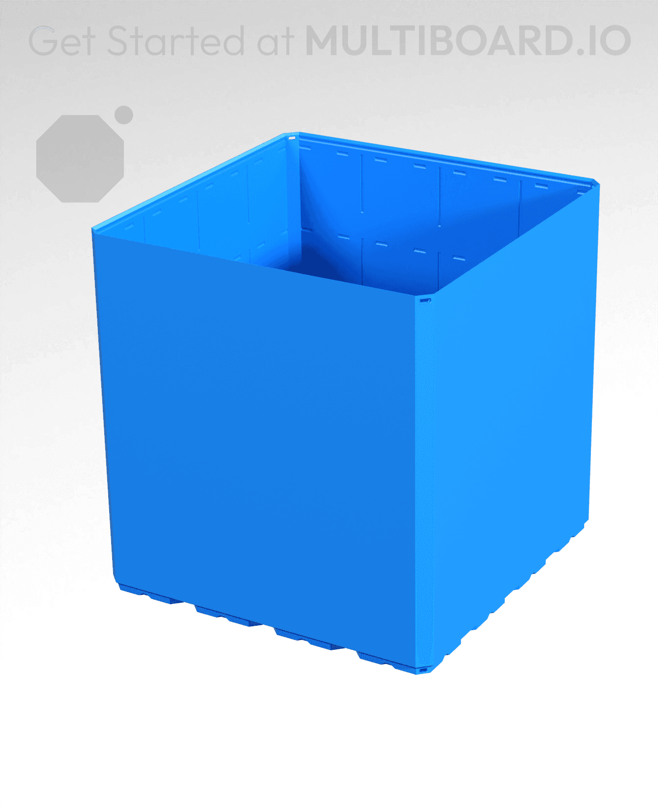 4x4x4 CU - Simple Walls - Multibin Shell 3d model
