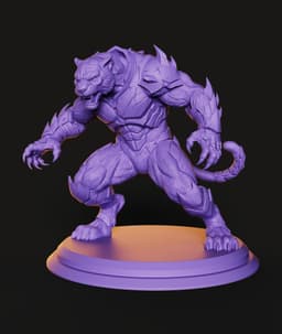 Armored Tiger Warrior STL | Fantasy 3D Print | HighDetail 3d model