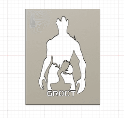 Silhouette Groot - Gardiens de la galaxie 3d model