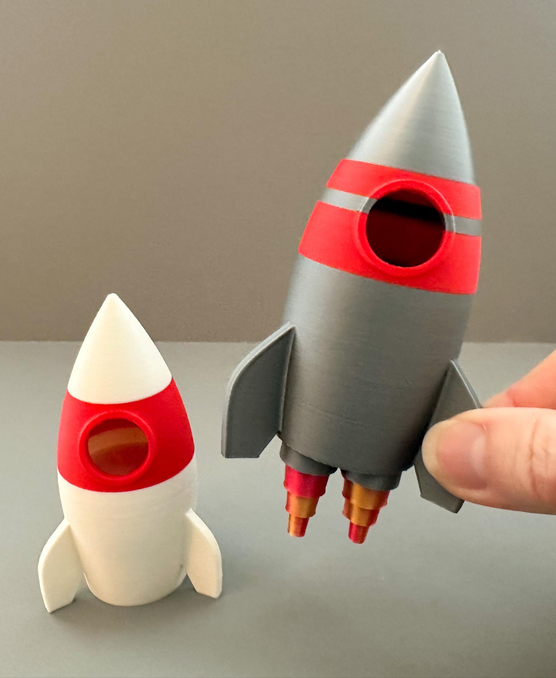 Rocket with Boosters (2 sizes) 3d model