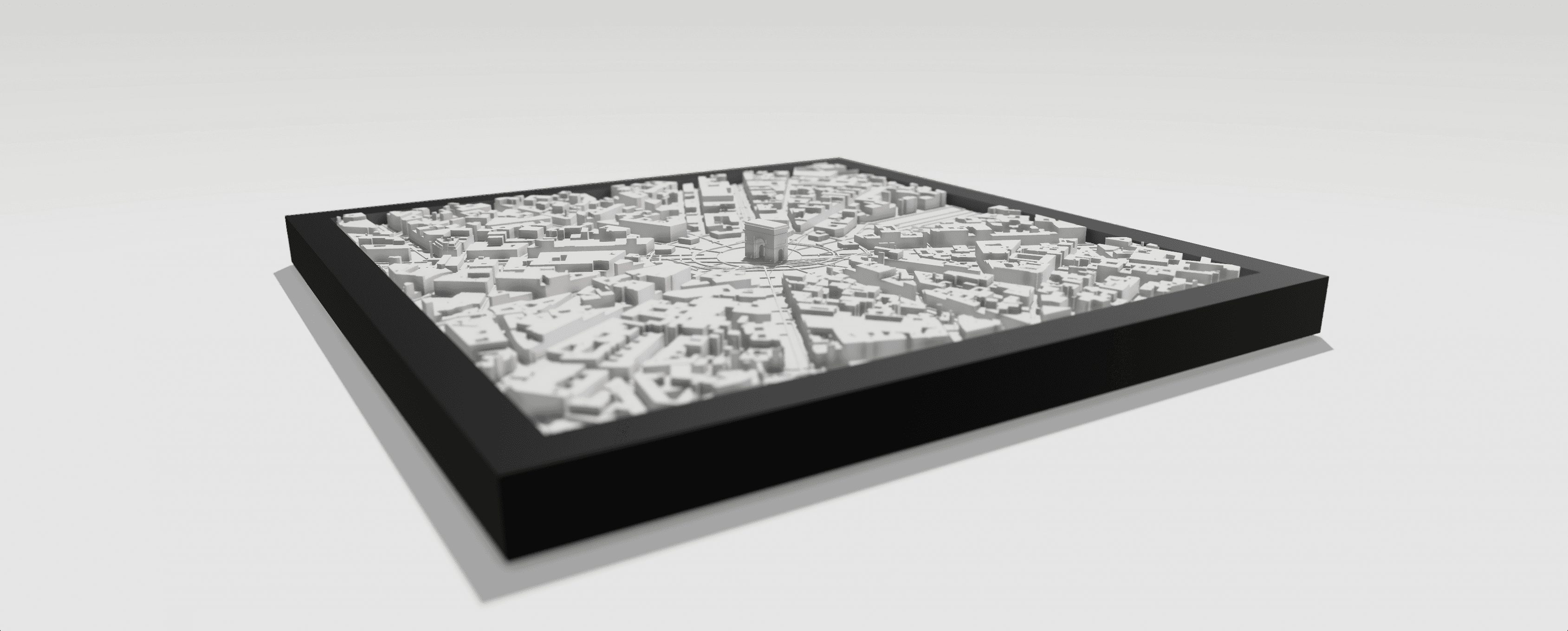 Paris Topo Map 3d model