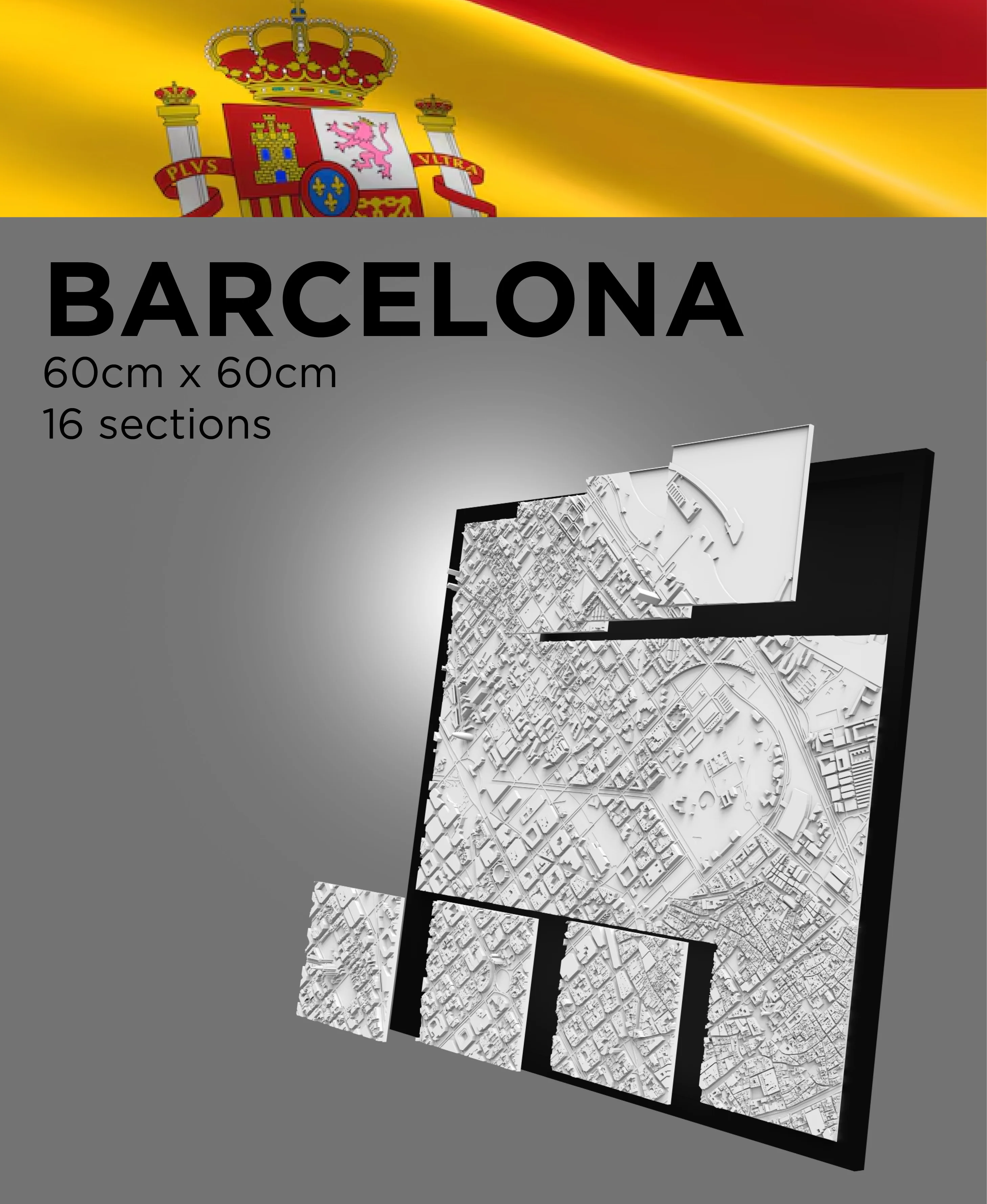 BARCELONA, Skyline 3d map 3d model
