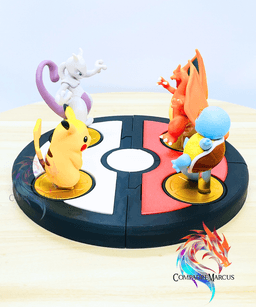 Pokémon Battlefield Amiibo Display Lite / no supports / multiparts 3d model