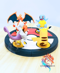 Pokémon Battlefield Amiibo Display Lite / no supports / multiparts 3d model