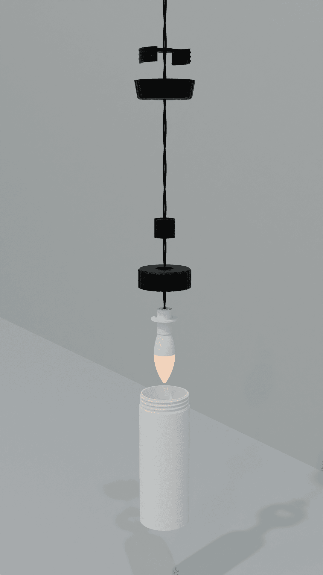 Modular lamp shade holder 3d model
