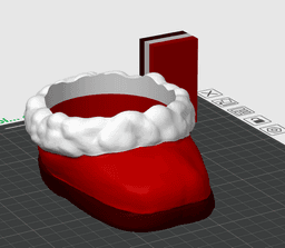 Baby Rudolph in Santaโs Boot - Candy Holder & Decor - No Supports 3D Print STL/3MF 3d model