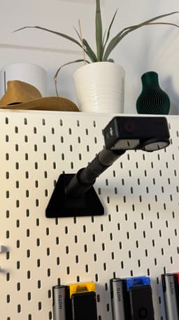 DJI Selfie stick mount for IKEA SKADIS 3d model