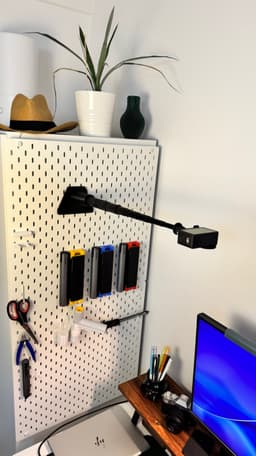 DJI Selfie stick mount for IKEA SKADIS 3d model