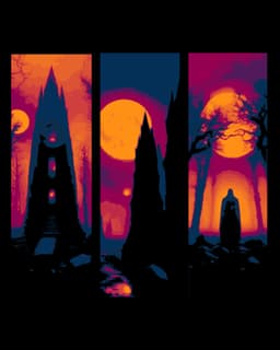 The otherworldly glow of an alien landscape - Set of bookmarks 3d model
