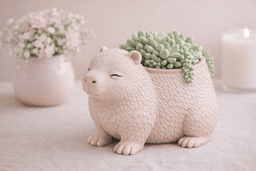 Capybara Planter STL – High-End Designer Animal Plant Pot | 3D Printable Cute Home Decor 3d model