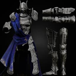 ULTIMATE RELLANA ARMOR AND HELMET SET - TWIN MOON KNIGHT life size cosplay - Elden Ring Shadow of th 3d model