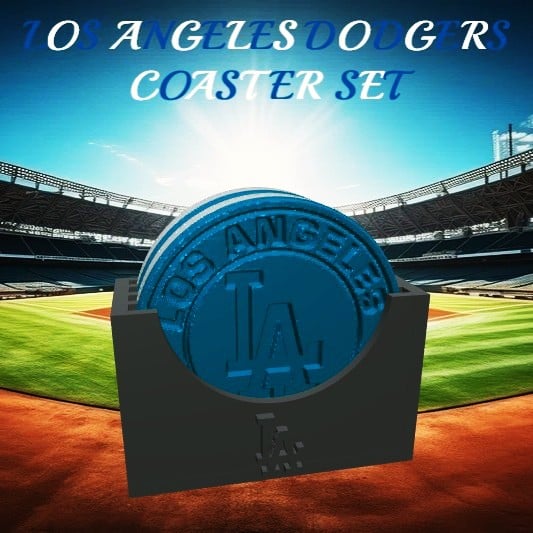 Los Angeles Dodgers Coaster Set (MLB) 3d model