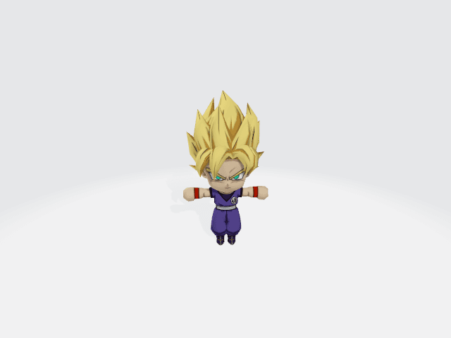 Baby Goku Super Saiyan 3d model
