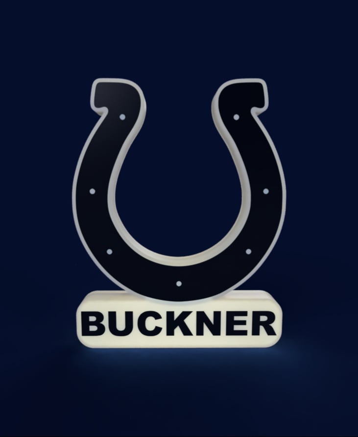 Indianapolis Colts Sign - LED Strip Compatible 3d model