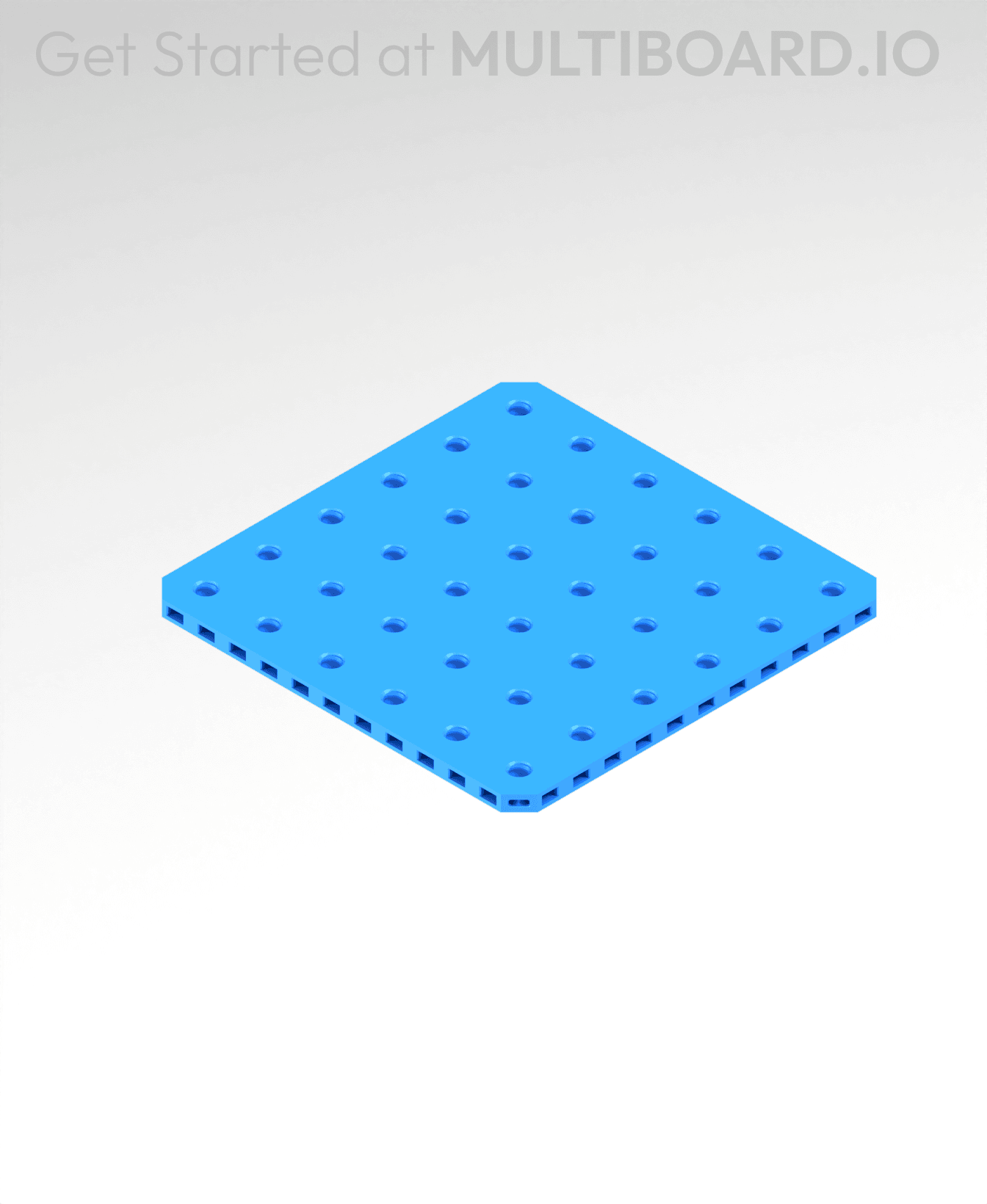 6x6 MU - Small Thread Offset MU - MultiBoard Plate 3d model