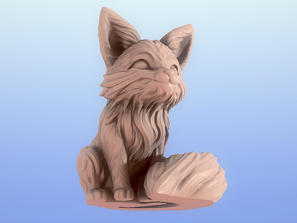 Cute_Fox_1.stl 3d model