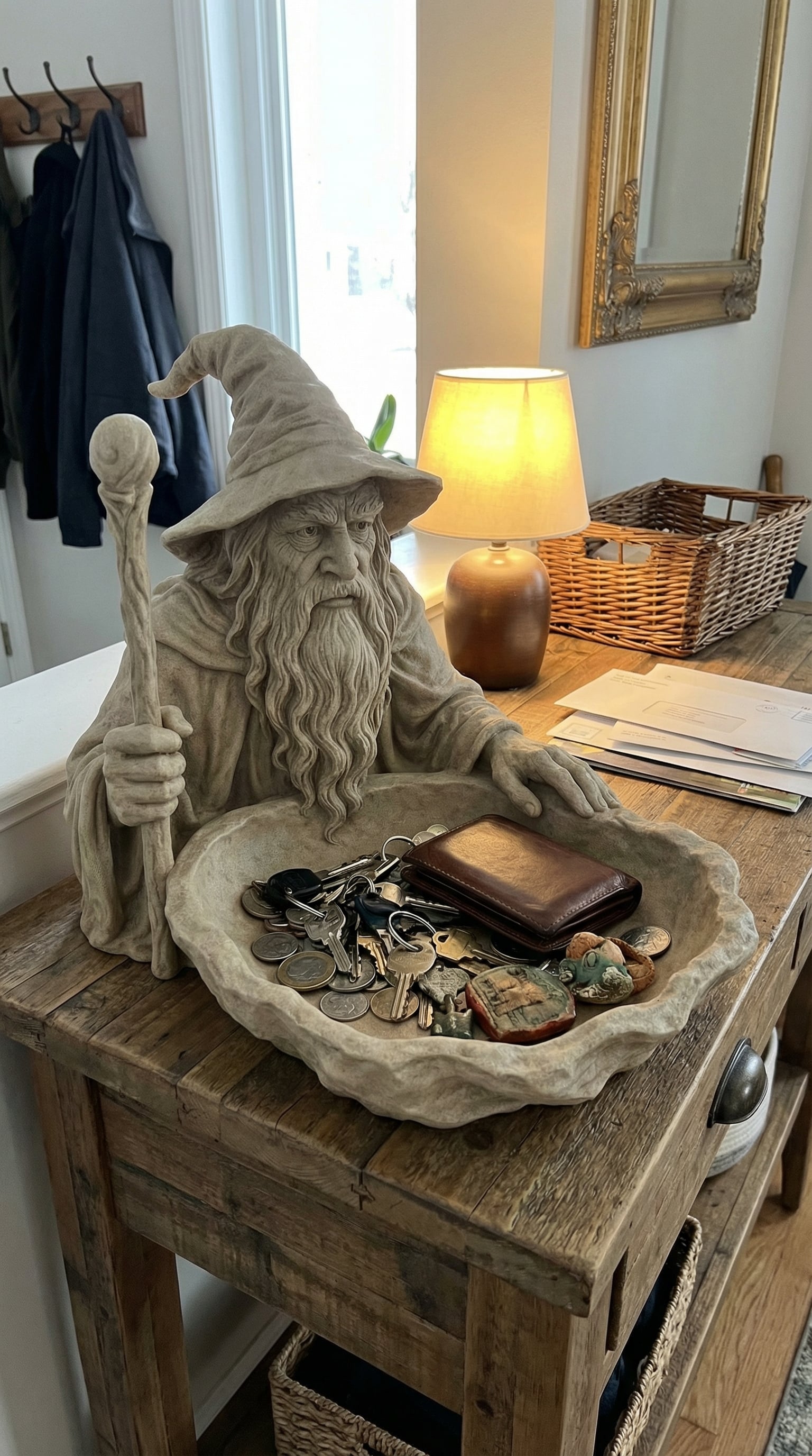 Wizard Catchall Bowl - Fantasy Entryway Key Holder & Desk Organizer 3d model