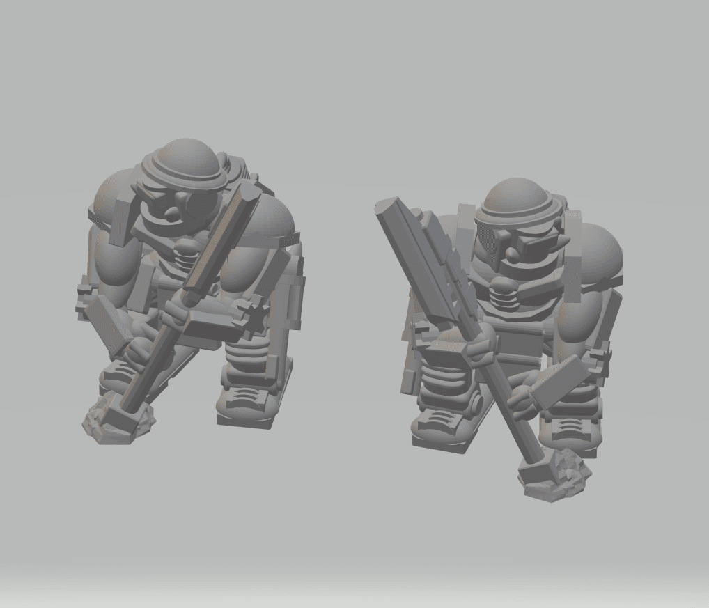 FHW: Zorblin / Oxchan Heavy Cyber Trooper with Power Axe 3d model