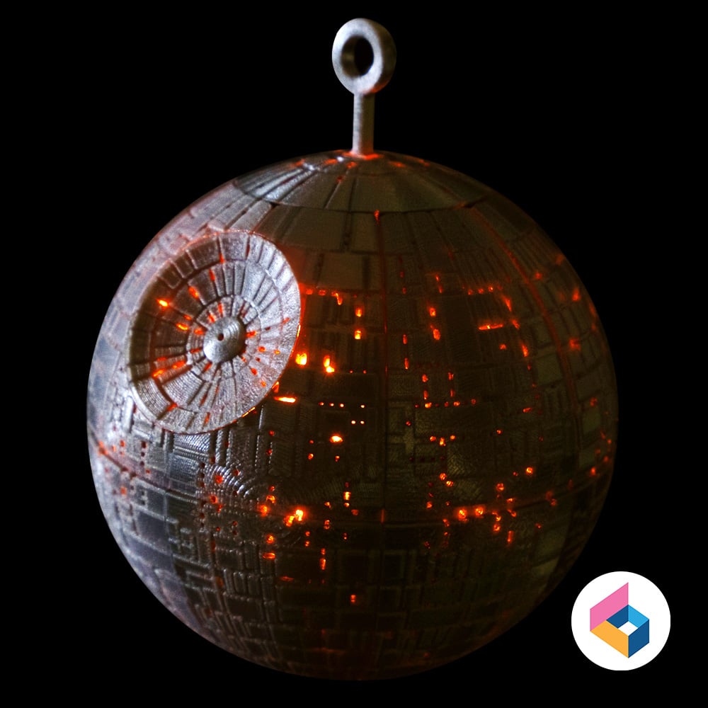 Mechanical planet ornament 3d model