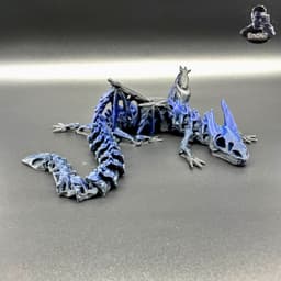 Big Skeleton Dragon - Winged - Articulated - Flexi - Print in Place - No Supports - Fantasy - Multi 3d model